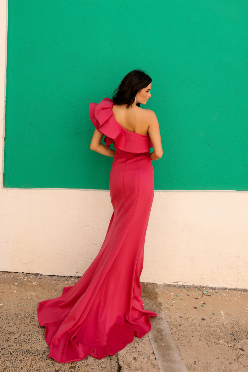 VESTIDO ESMERALDA ROJO