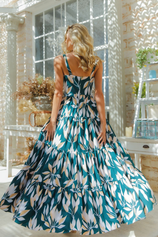 VESTIDO LARGO AURA VERDE