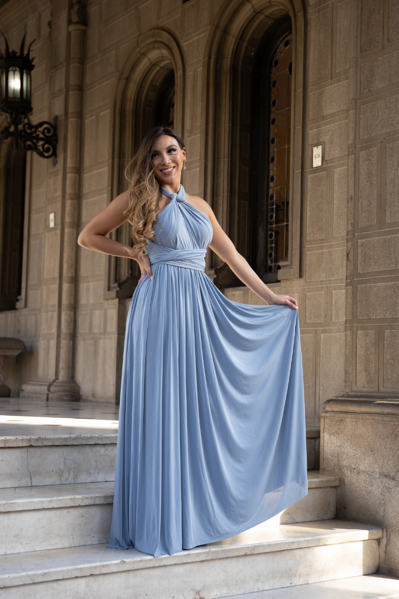 VESTIDO ÁGATA CELESTE