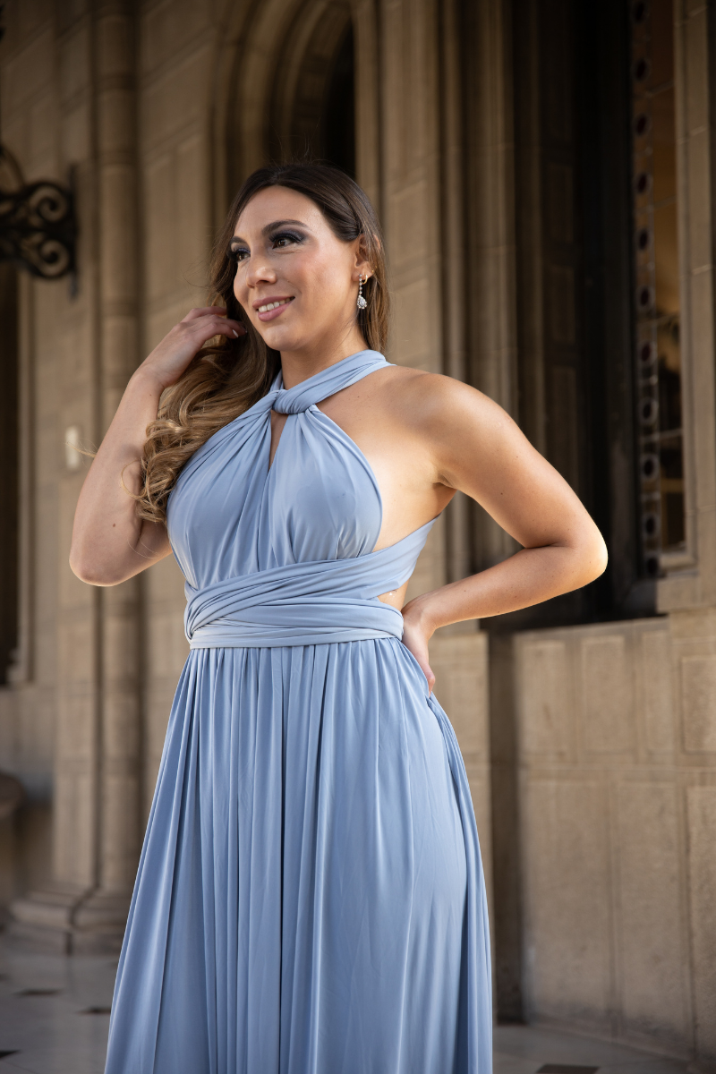 VESTIDO ÁGATA CELESTE