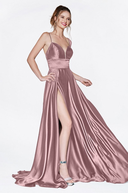 VESTIDO XANDRA MAUVE- CON DETALLE TELA