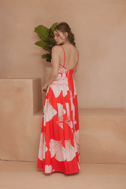 VESTIDO LARGO LANY ROJO