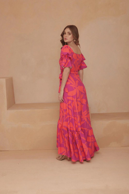 VESTIDO LARGO ABBY ROSADO