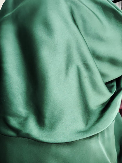VESTIDO FELISA VERDE- CON DETALLE EN TELA