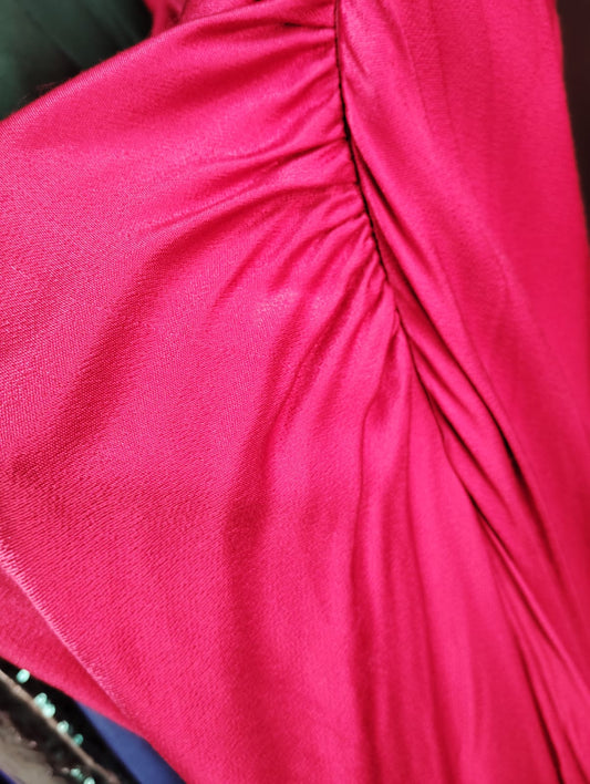 VESTIDO KATARA ROJO- CON DETALLE TELA