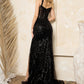 M1035 - Glam Sheer Embellished Mermaid Dress