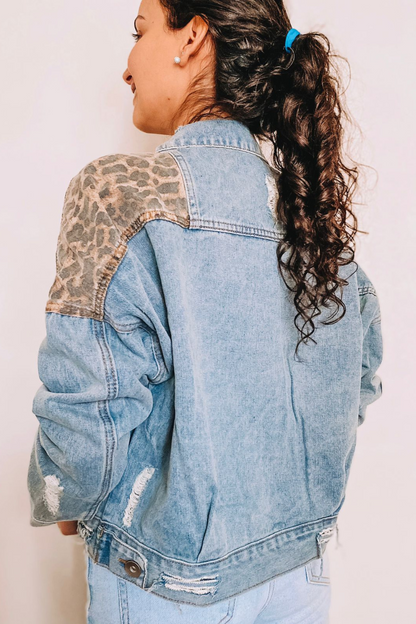 CHAQUETA JEANS ANIMAL PRINT