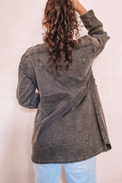 CHAQUETA DE JEANS LARGA