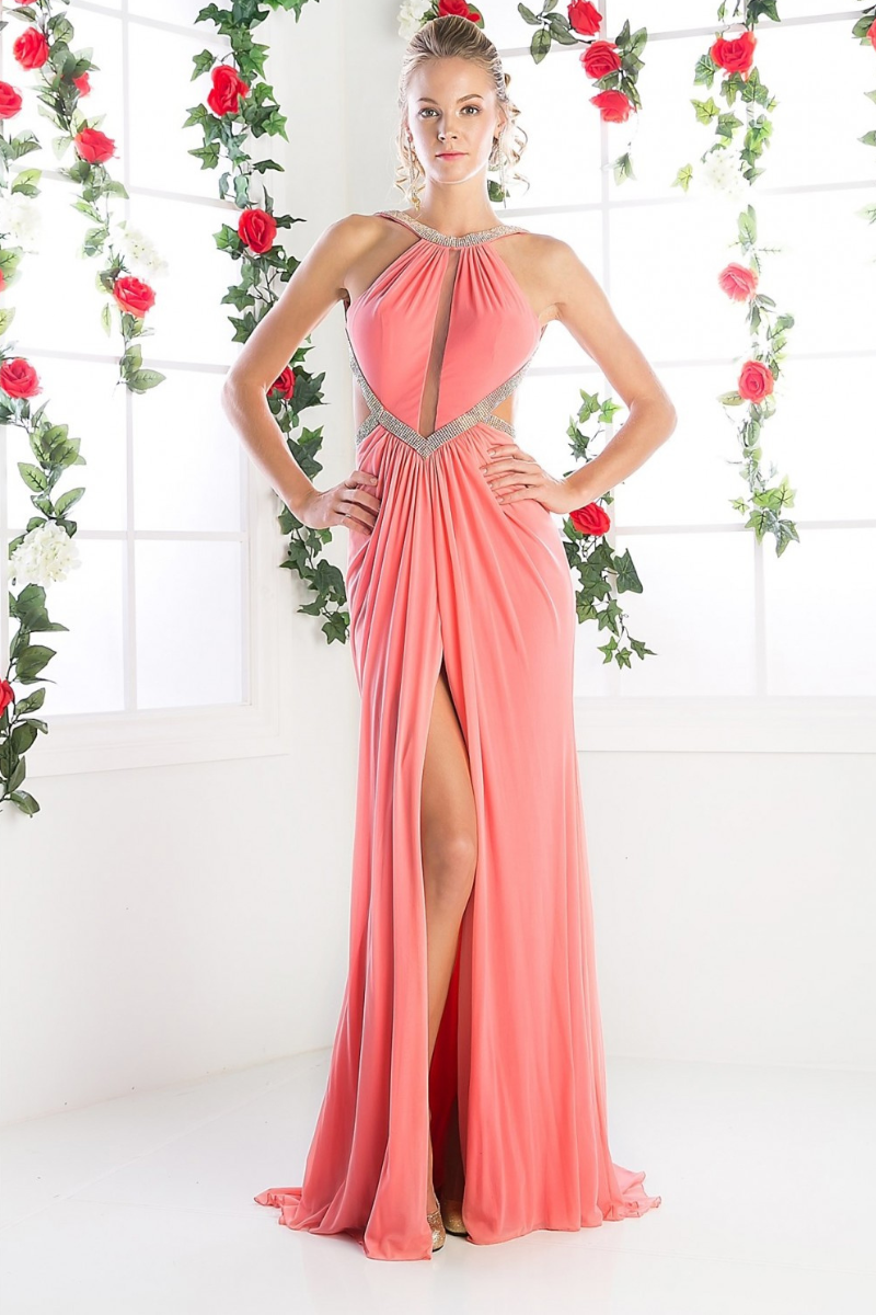 MAXI VESTIDO STRASS ROSADO