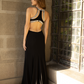 MAXI VESTIDO CUTOUT TITANIA NEGRO