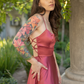 VESTIDO LARGO ROMA SATIN CANELA