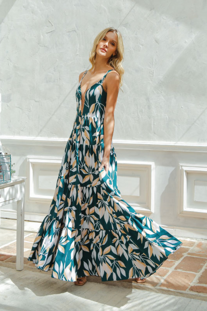 VESTIDO LARGO AURA VERDE