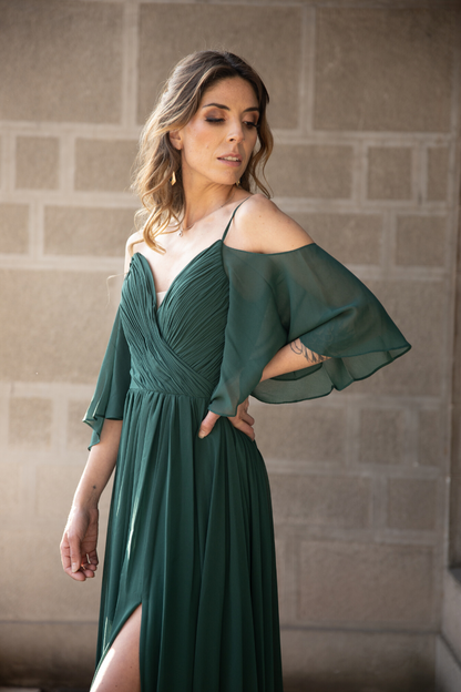 MAXI VESTIDO MANGAS REGENCY