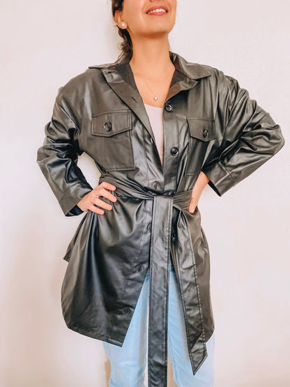 TRENCH ECO CUERO